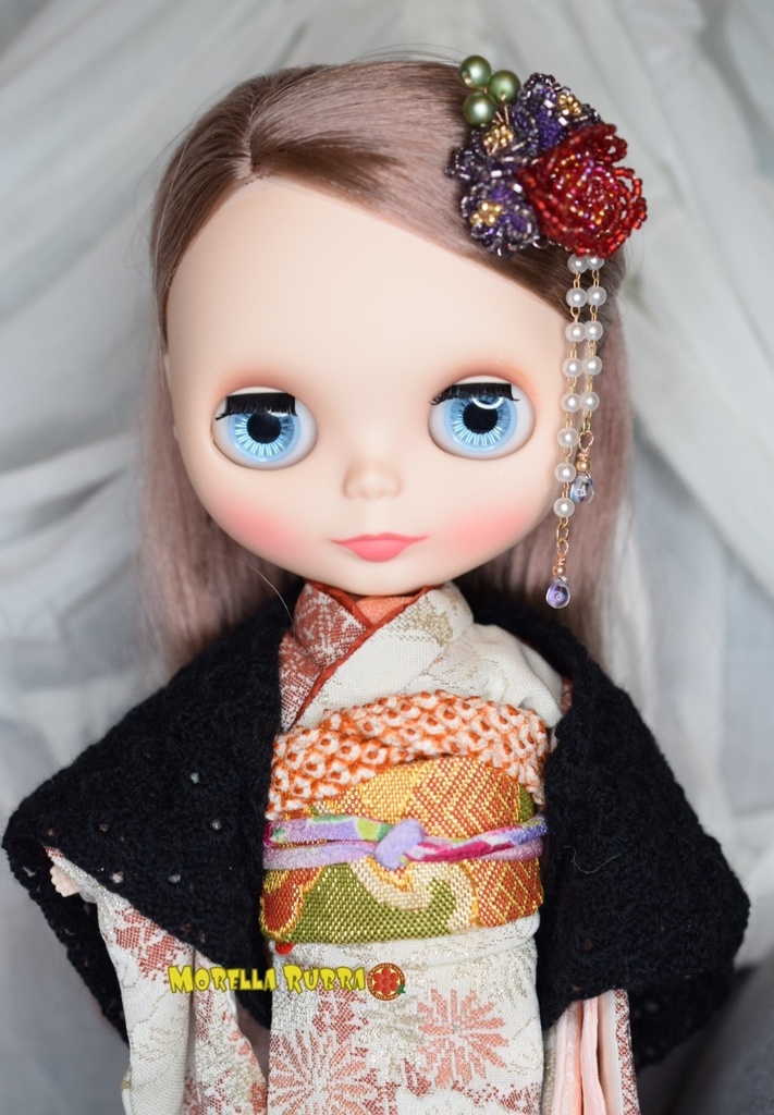 薔薇のヘアクリップ