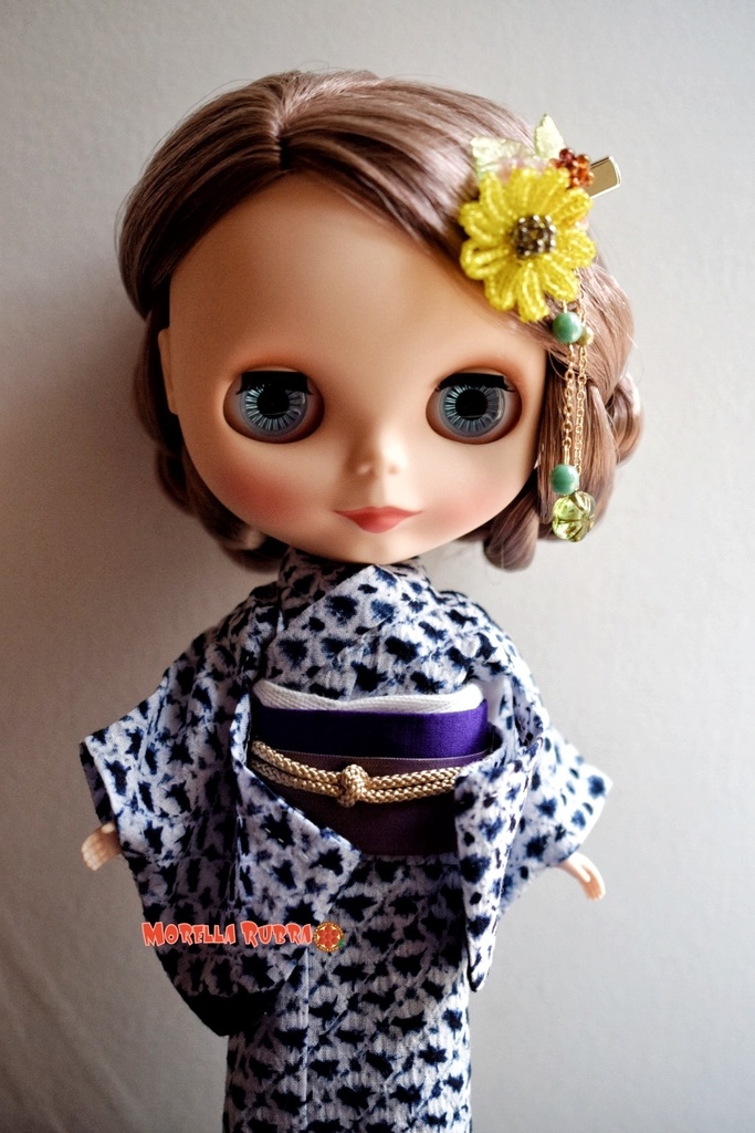 向日葵のヘアクリップ