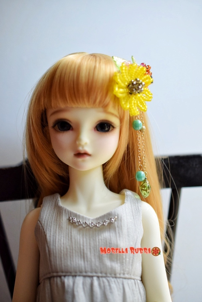 向日葵のヘアクリップ
