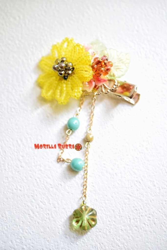 向日葵のヘアクリップ