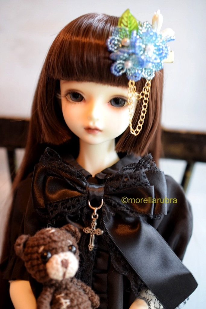 紫陽花のヘアクリップ+ネックレスセット