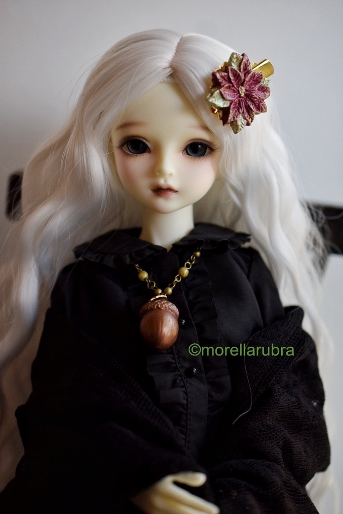 ポインセチアのヘアクリップ(赤)