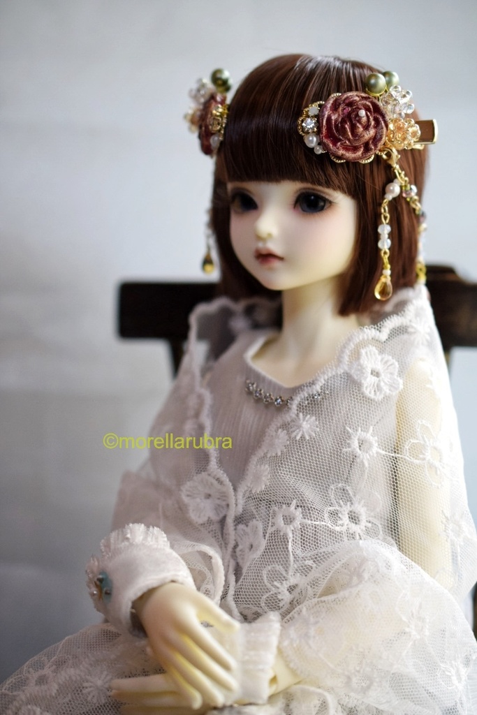 薔薇のヘアクリップ