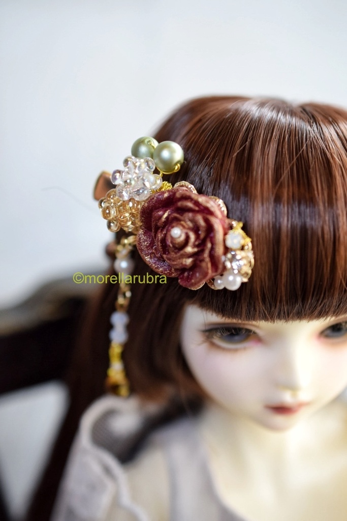 薔薇のヘアクリップ