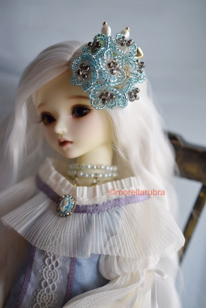 ネモフィラのヘアクリップ