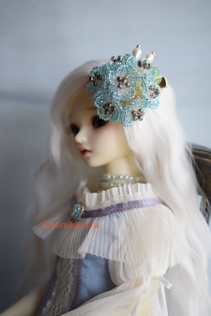 ネモフィラのヘアクリップ