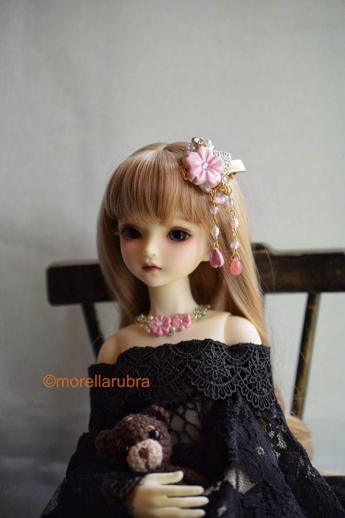 桜のヘアクリップ(樹脂粘土)