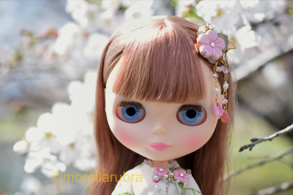 桜のヘアクリップ(樹脂粘土)