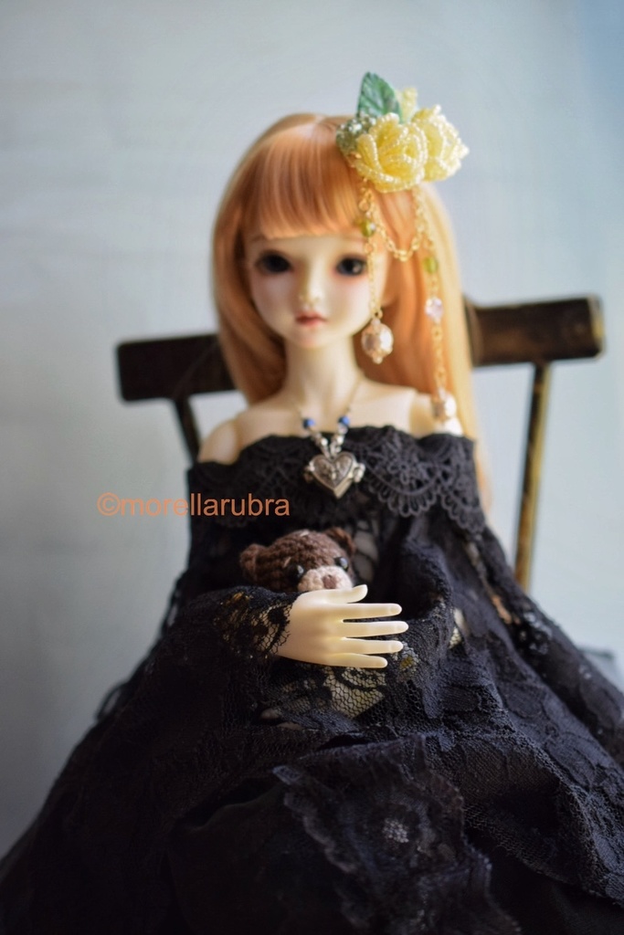 黄薔薇のヘアクリップ