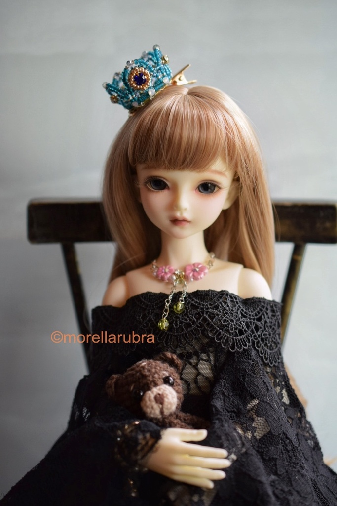 クラウン(ブルー・ヘアクリップ付き)