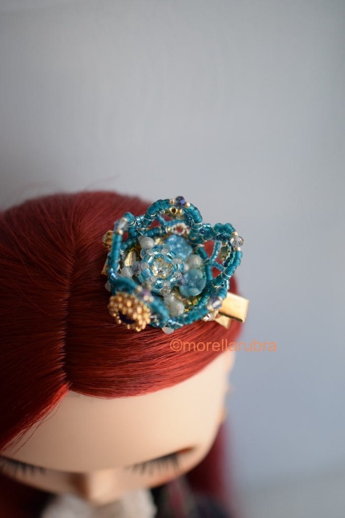 クラウン(ブルー・ヘアクリップ付き)