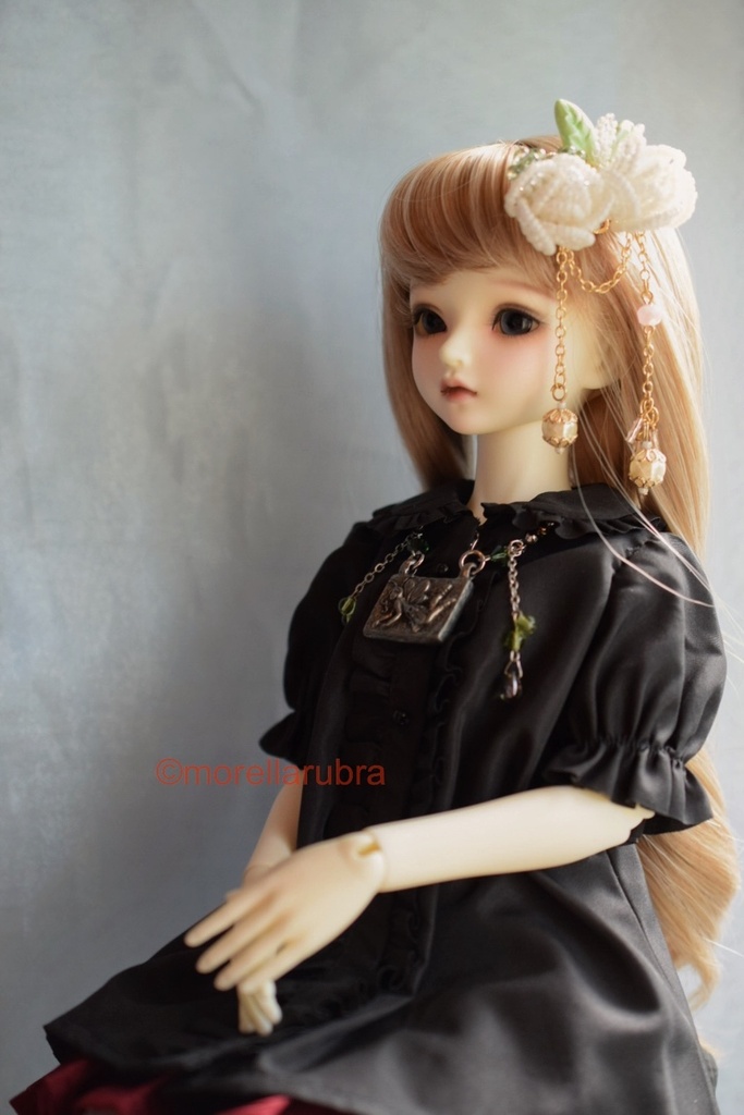 白薔薇の髪飾り(ヘアクリップ)