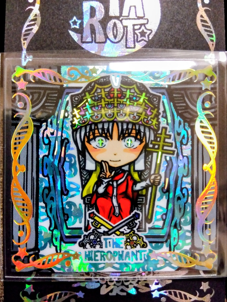 タロットシリーズ☆5.法王シール 2箔押し
