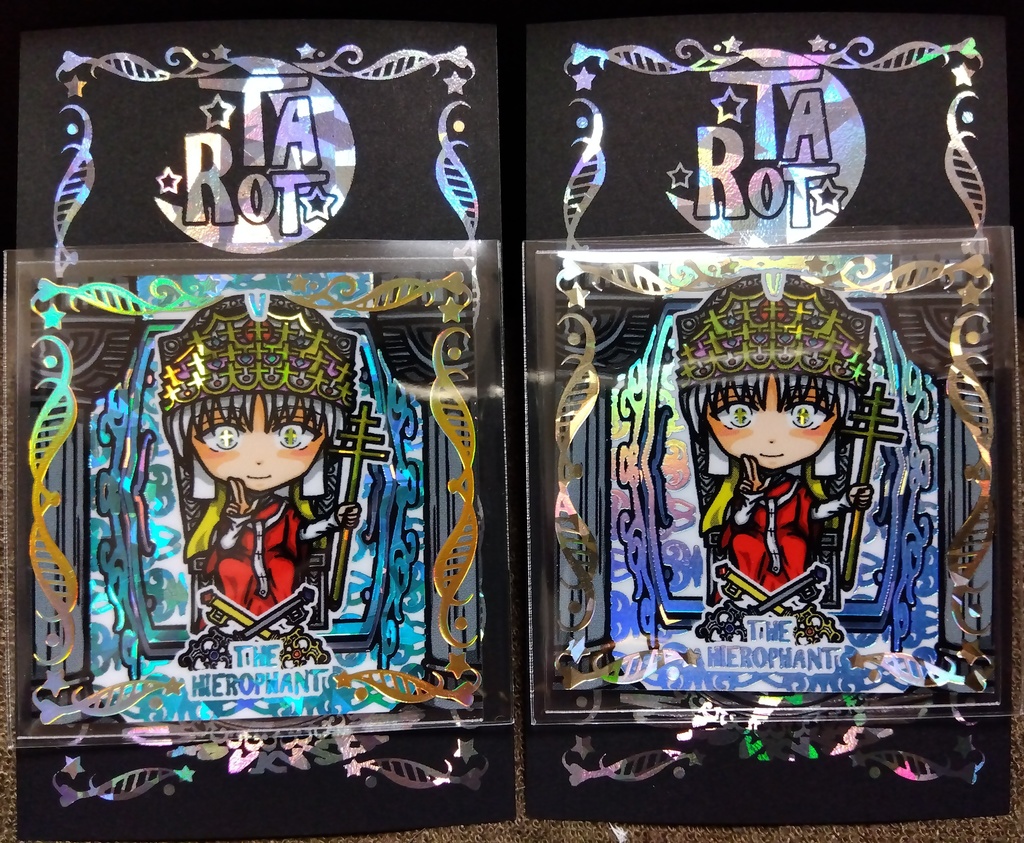 タロットシリーズ☆5.法王シール　2箔押し