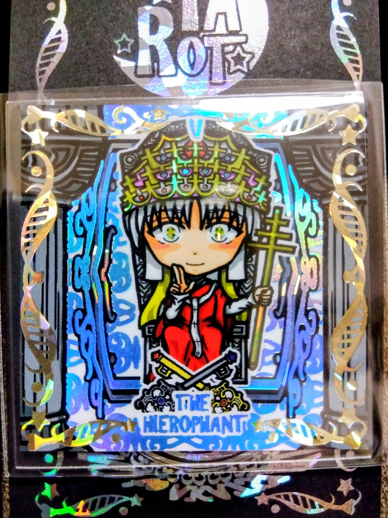 タロットシリーズ☆5.法王シール 2箔押し