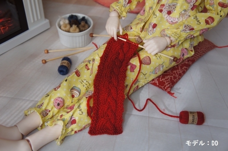 SD&DD、MSD&SDM用の編みかけマフラー