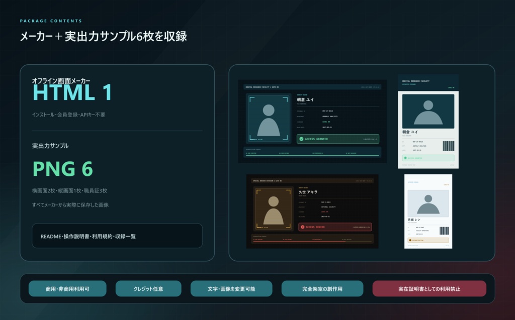 【ゲーム・TRPG素材】架空認証・入退室端末メーカー「CLEARANCE」|職員証連動・PNG保存