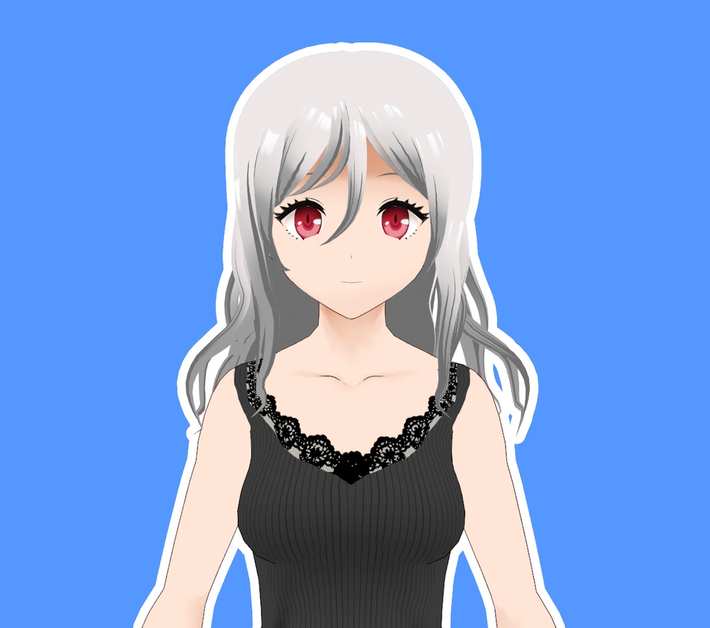 [VRoid] Wavy mid-length hair preset