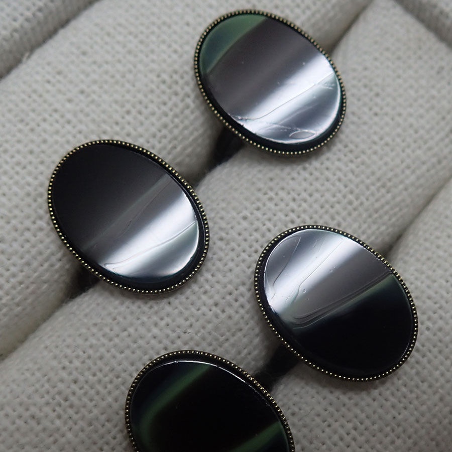 チョコミントガラスのリング