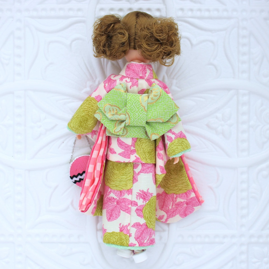 復刻版初代リカちゃんサイズ 着物セット <バラ園>