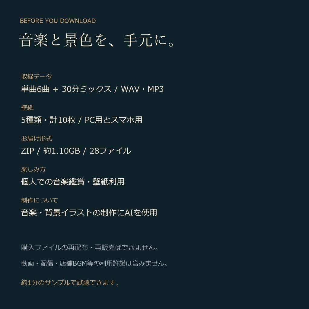 午前2時の喫茶店 Vol.1『雨がやむまで』音源・壁紙セット