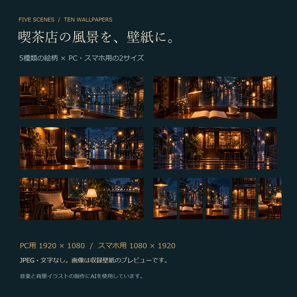 午前2時の喫茶店 Vol.1『雨がやむまで』音源・壁紙セット