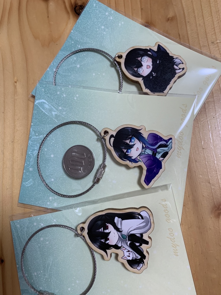 【受注生産】ヒロインズ+綴ウッドキーホルダー