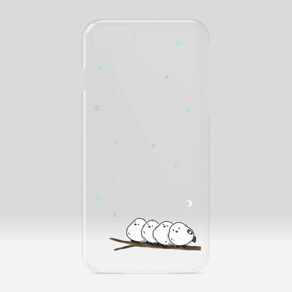 シマエナガのクリアiPhoneケース