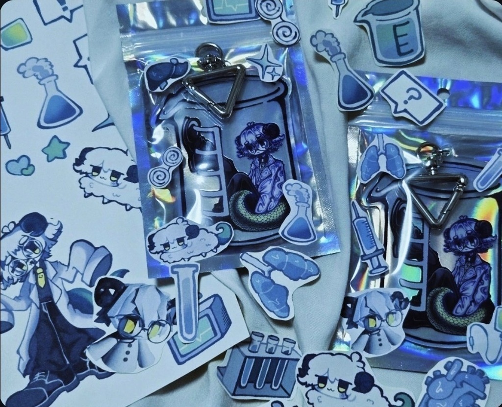 ビーカーアクリルキーホルダー