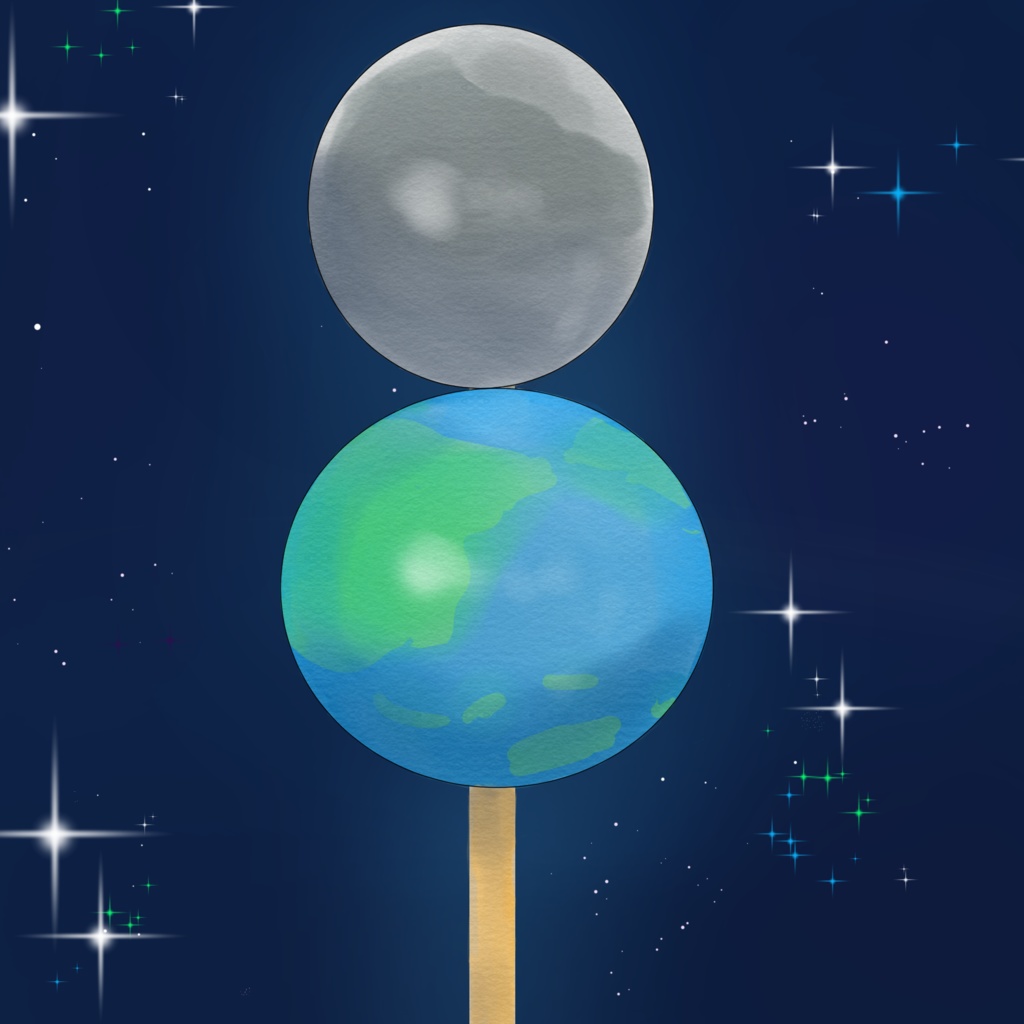 惑星団子ステッカー