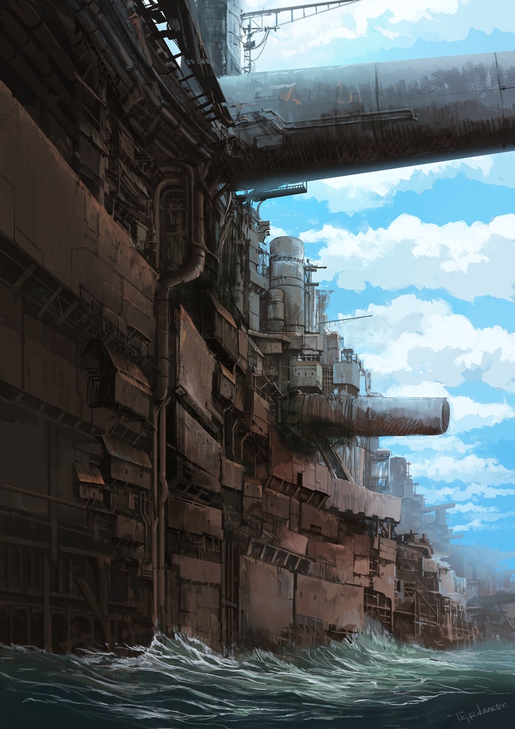 終末背景_大砲の街【未統合PSD】