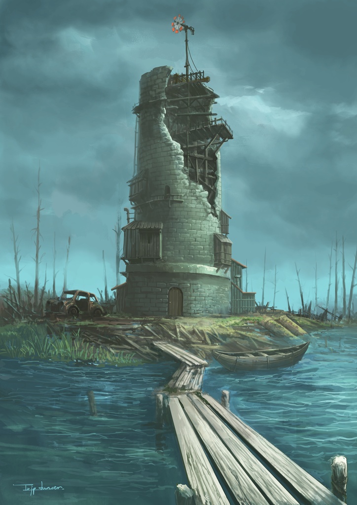 終末背景_灯台【未統合PSD】