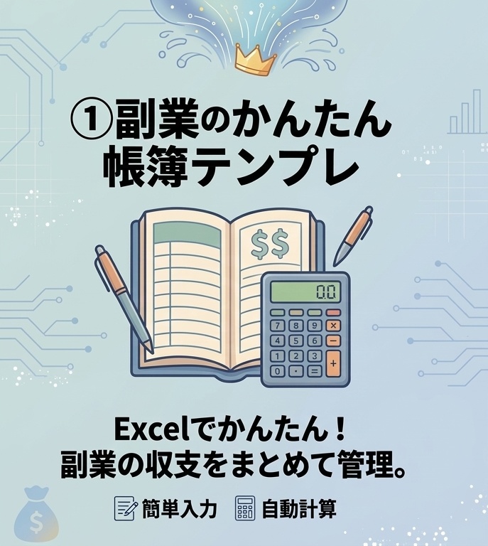 副業の収支が一目でわかる ①かんたん帳簿Excelテンプレ（白色申告対応）