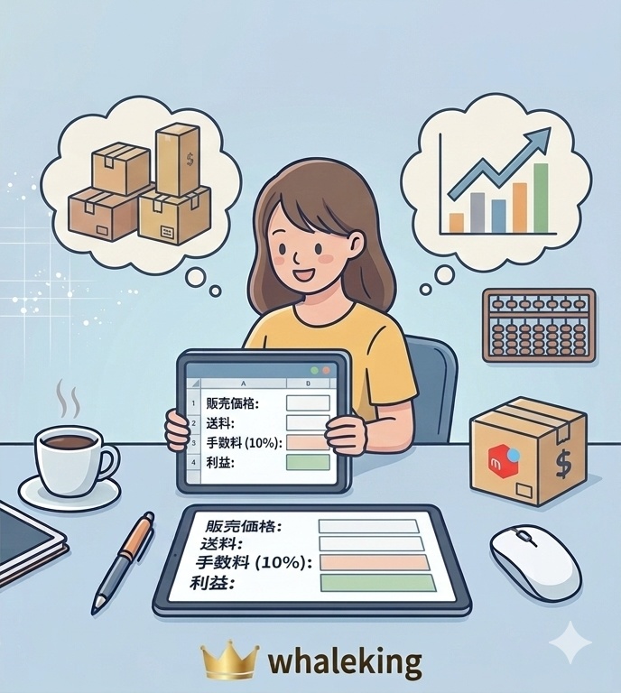 メルカリの利益がすぐわかる ③メルカリ利益計算Excelテンプレ