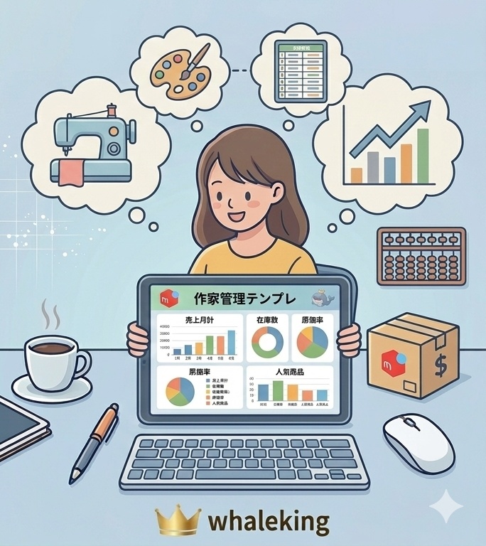 ハンドメイド作家の収益管理 ④ハンドメイド作家管理Excelテンプレ
