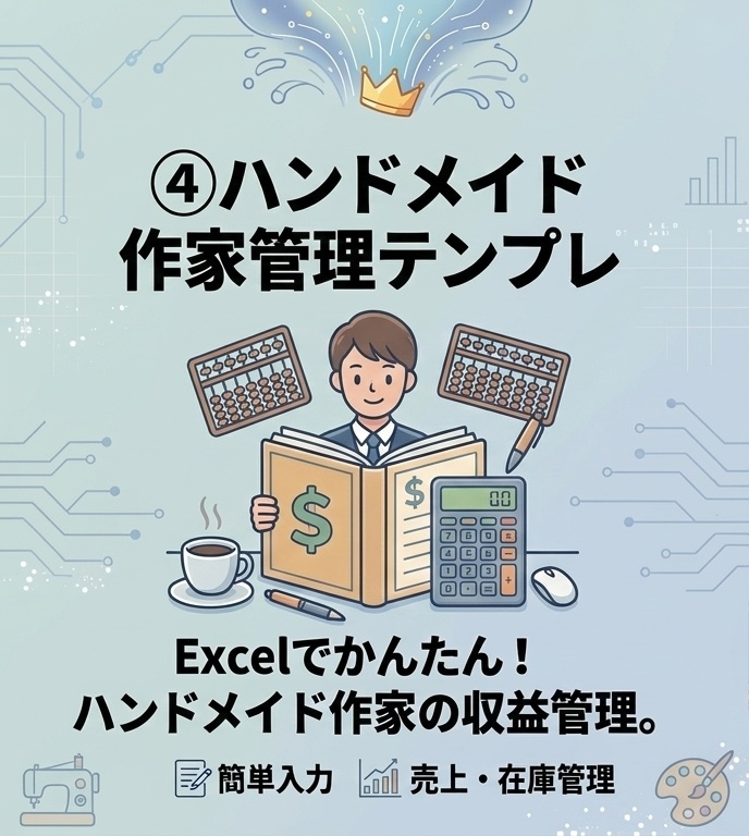 ハンドメイド作家の収益管理 ④ハンドメイド作家管理Excelテンプレ