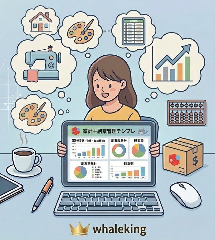 家計と副業をまとめて管理 ⑤家計+副業管理Excelテンプレ