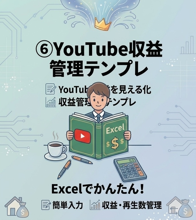 YouTube収益をかんたん管理 ⑥YouTube収益管理Excelテンプレート