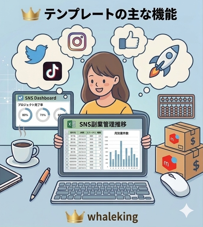 SNS副業をかんたん管理 ⑦SNS副業管理Excelテンプレート