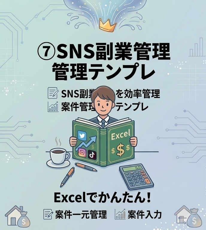 SNS副業をかんたん管理 ⑦SNS副業管理Excelテンプレート