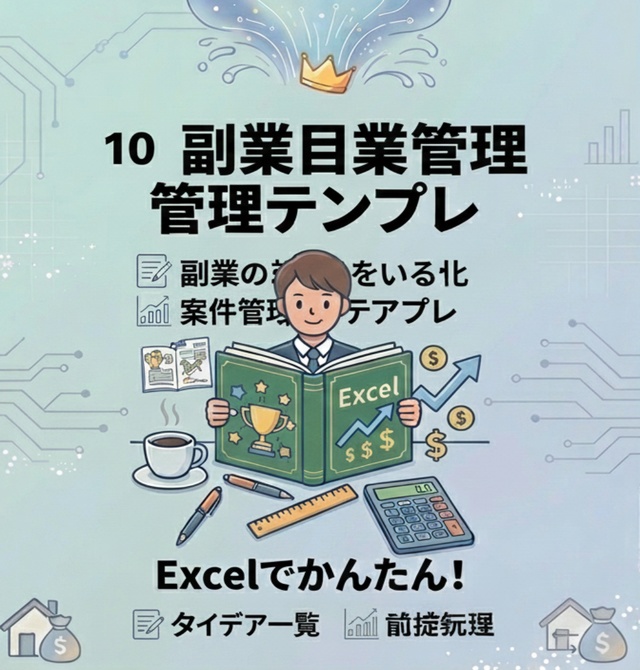 副業の目標を管理できる ⑩副業目標管理Excelテンプレ