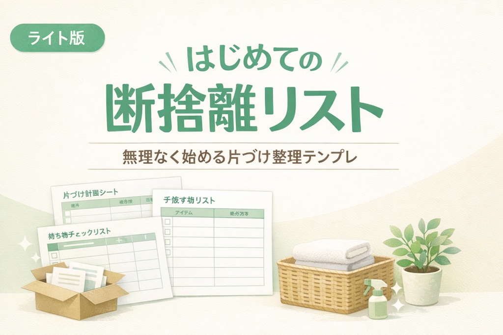 はじめての断捨離リスト|無理なく始める片づけ整理テンプレ
