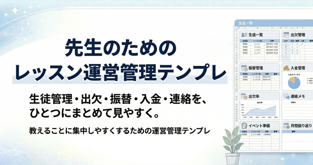 先生のための レッスン運営管理テンプレ
