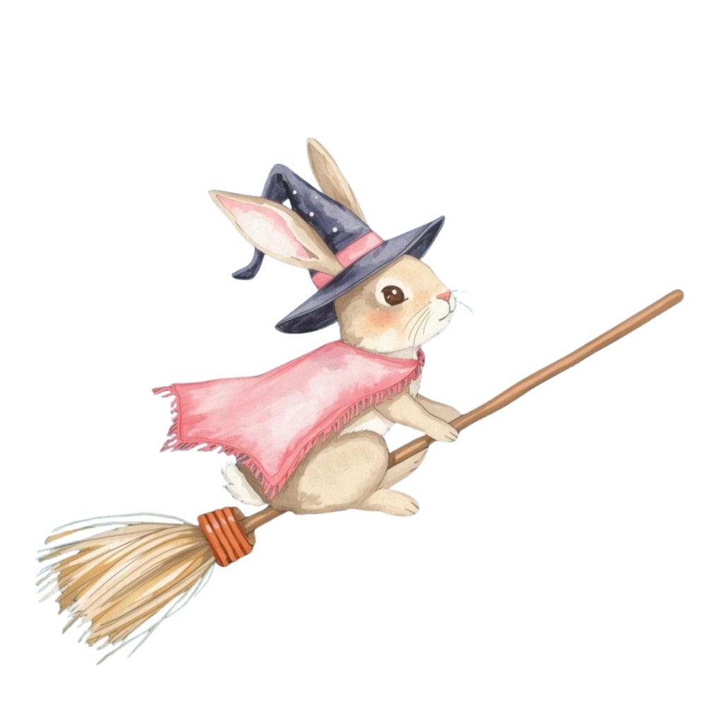 水彩うさぎのハロウィンクリップアート10点セット🎃🐰