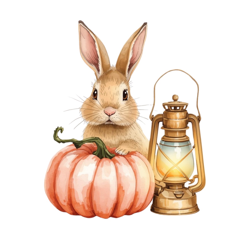 水彩うさぎのハロウィンクリップアート10点セット🎃🐰