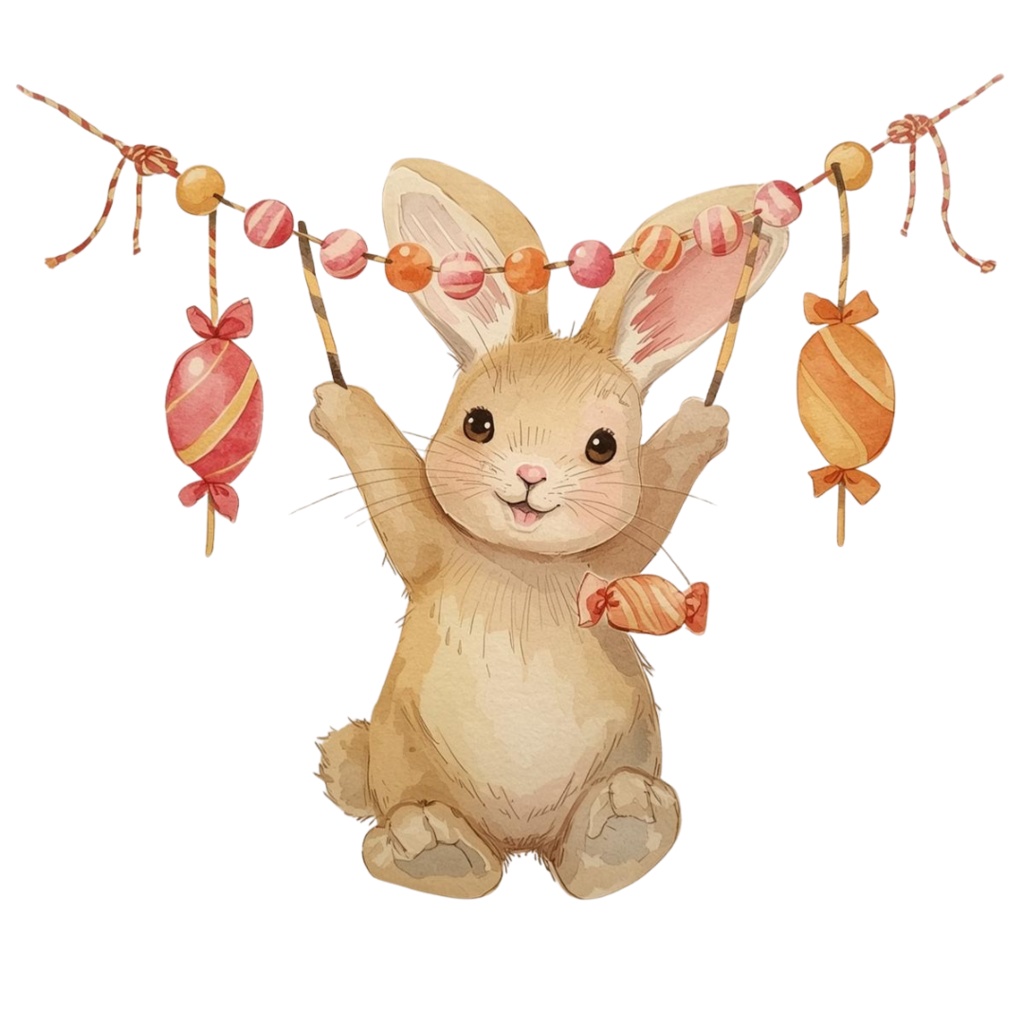 水彩うさぎのハロウィンクリップアート10点セット🎃🐰