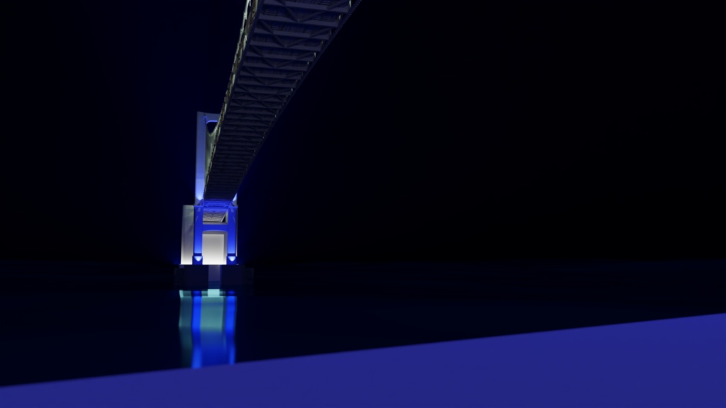 レインボーブリッジ(東京港連絡橋)橋梁部3Dモデル_Ver1.0【無料配布有】