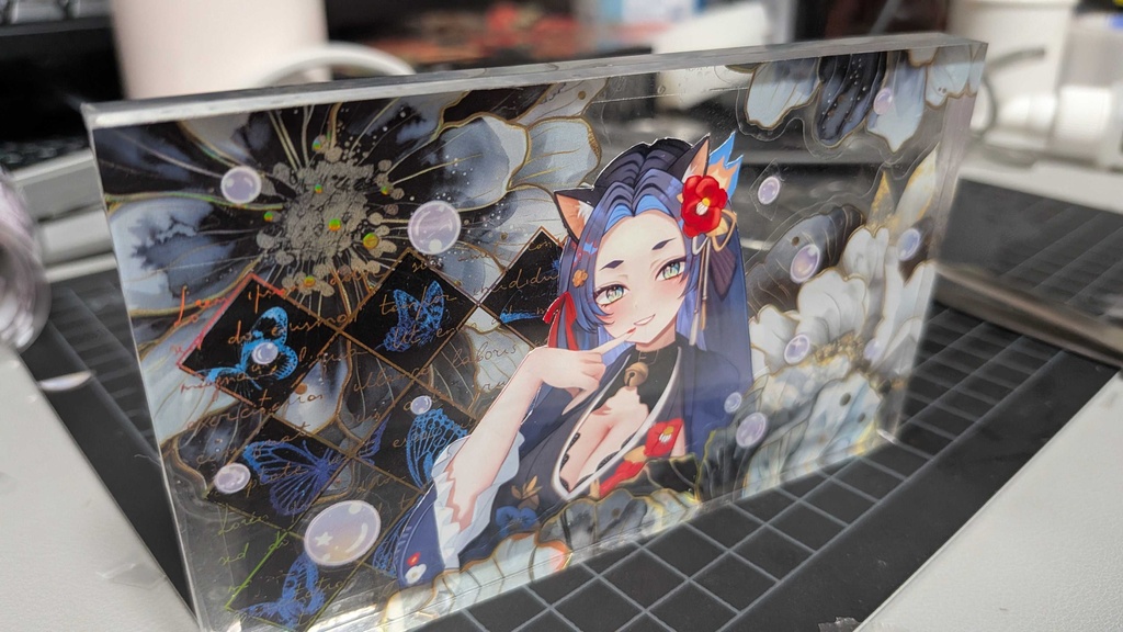 アクリルブロック「麗猫」