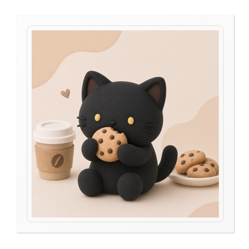 黒猫のステッカー【虚無あにまる's】