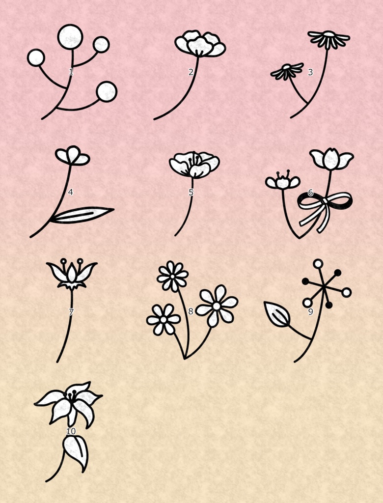 花を飾るための素材
